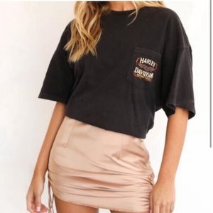 Tiger mist satin skirt